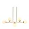 Hello Honey® Robert Stevenson Lighting Lorne 34" Brushed Gold 5-Light Metal and Frosted Glass Chandelier
